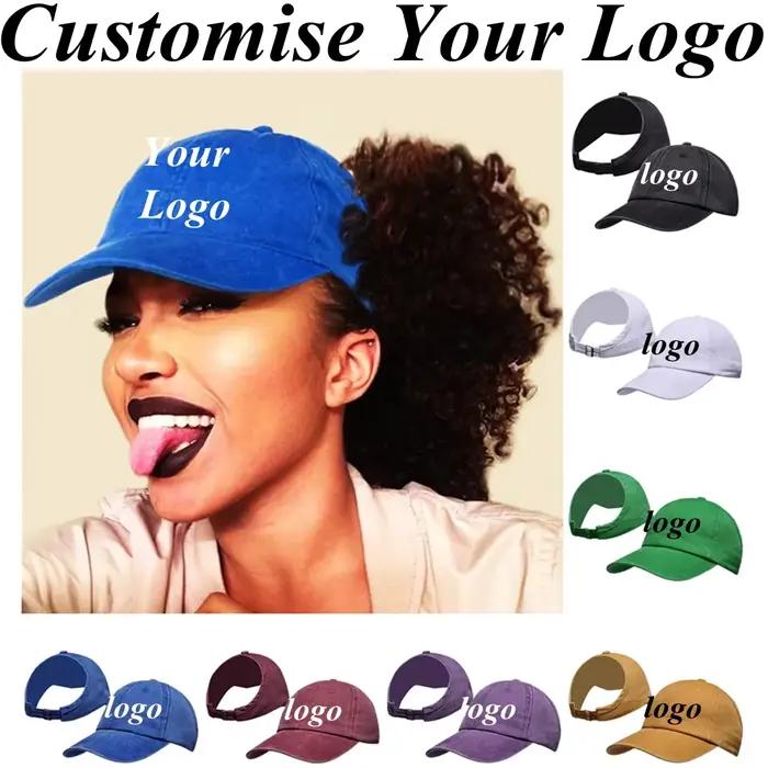 Casquette de baseball MYZOPER queue de cheval haute en denim avec protection solaire pour femmes et filles, sport, golf, tennis, chapeaux à rabat pour occasions spéciales