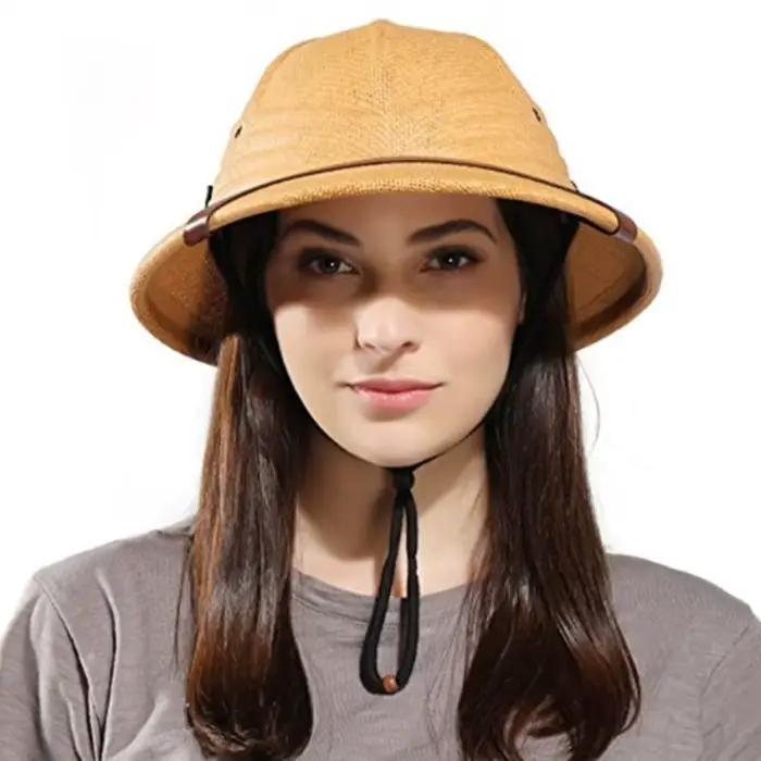 Casque de paille Vietnam Toquilla pour parent et enfant