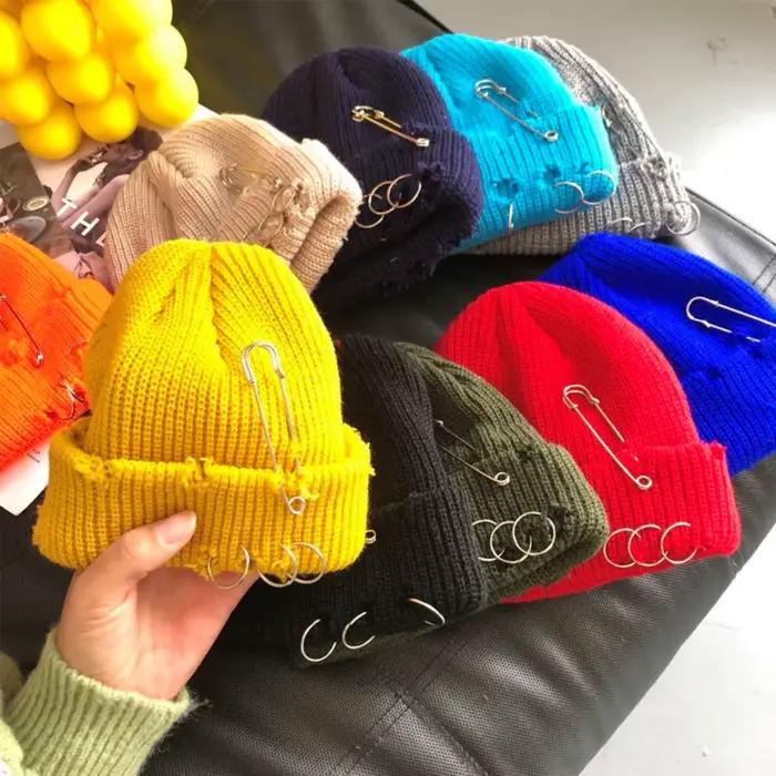 Bonnet en laine tricoté pour femmes et hommes