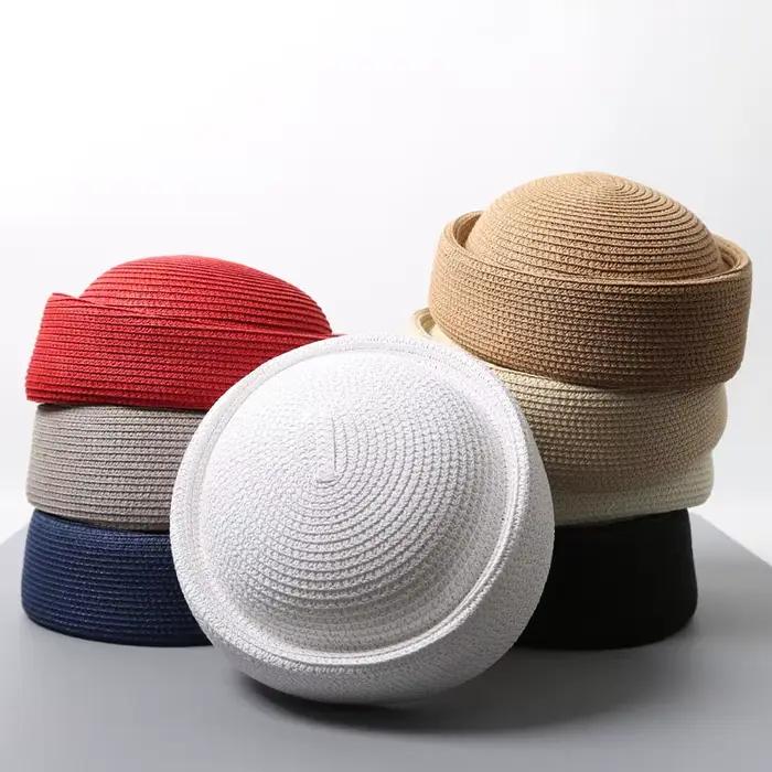 Chapeau de paille style pillbox