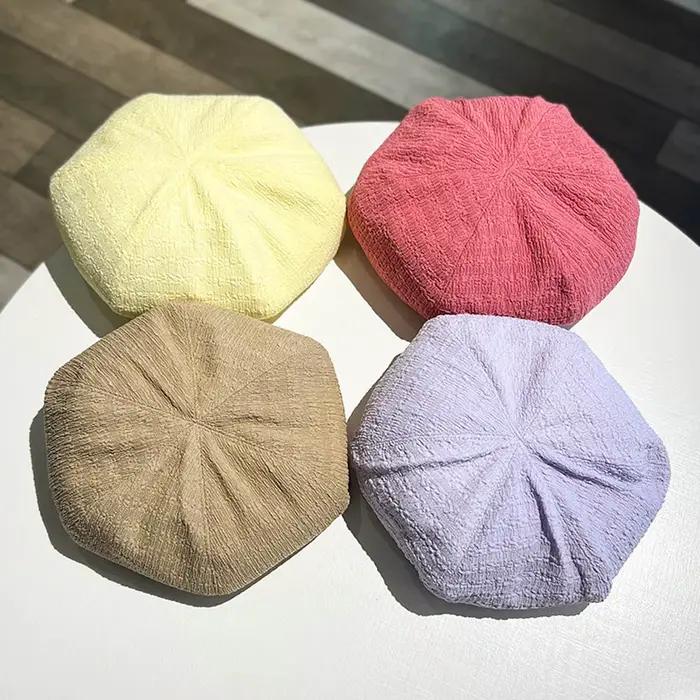 1PC Nouveau Béret Femme Printemps-Été – Chapeau Rétro Tricoté Style Peintre