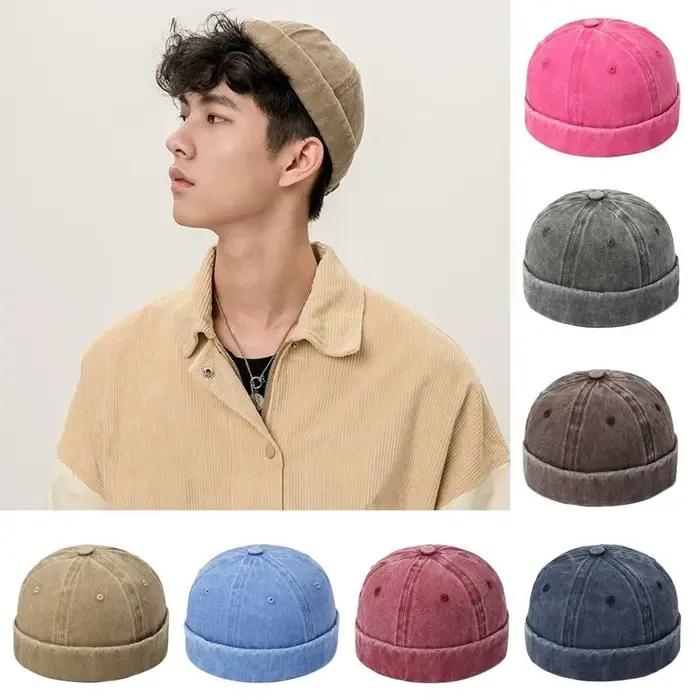 Casquette Docker en Denim délavé pour l'extérieur