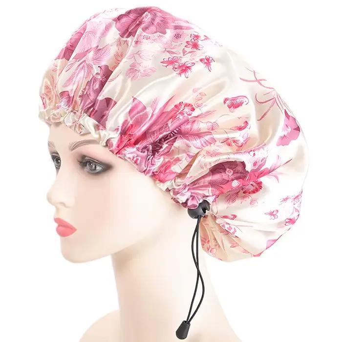 Bonnet de douche imperméable Double couche pour femmes