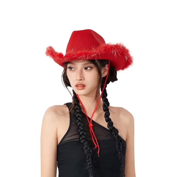 Chapeau de cowboy vintage pour femme