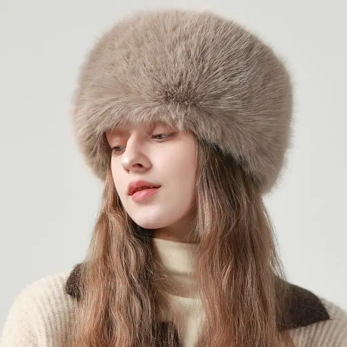 Chapeau en fausse fourrure artificielle