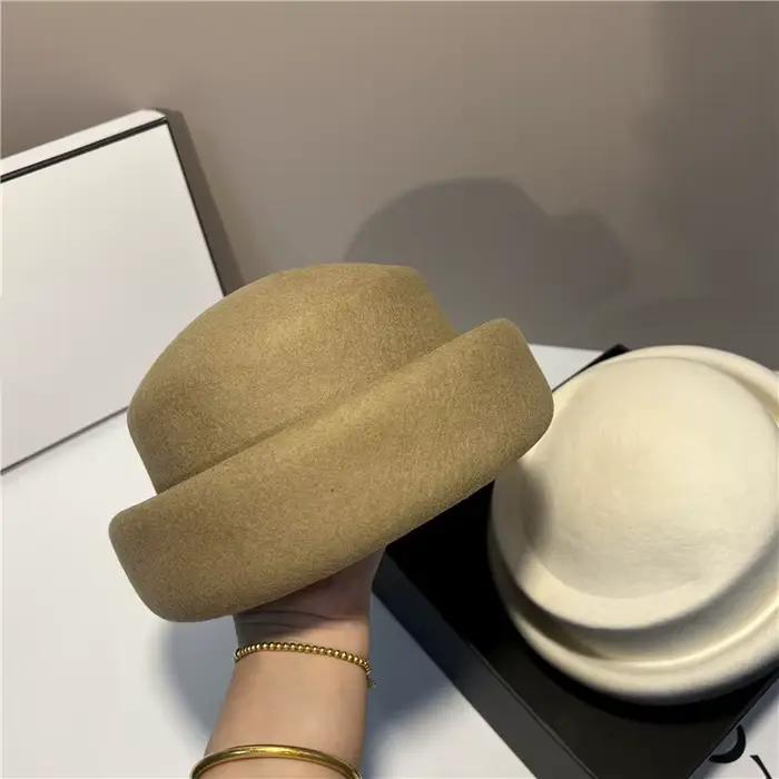 Chapeau Fedora Vintage en laine australienne pour femmes