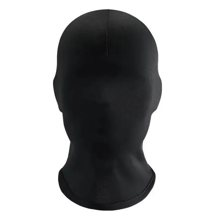 Cagoule d'été noire intégrale sans trou pour homme et femme