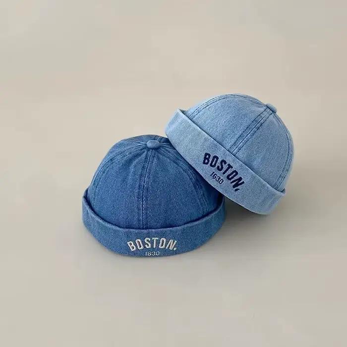 Casquette de melon en Denim coréen pour bébé