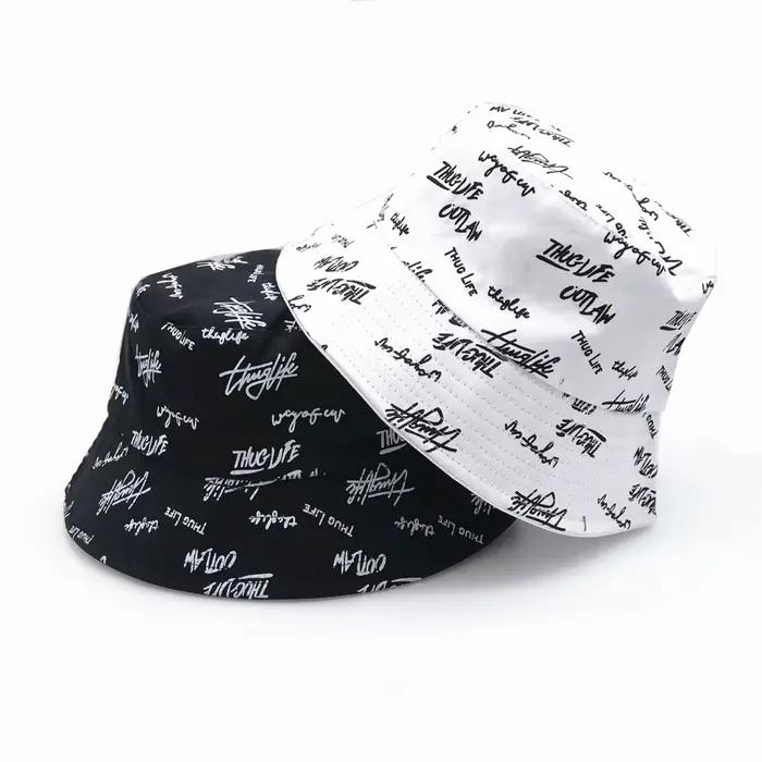 Chapeau seau Double face pour hommes et femmes