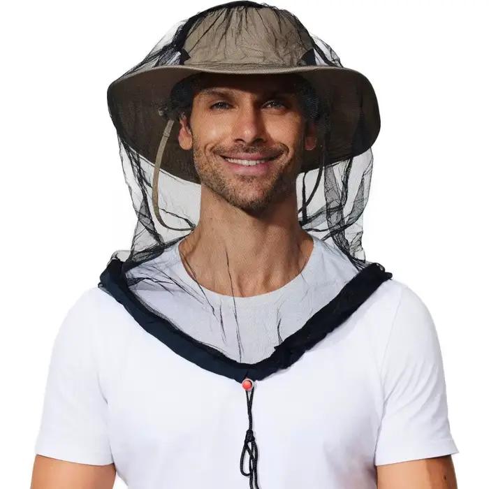 Chapeau anti-moustique masque