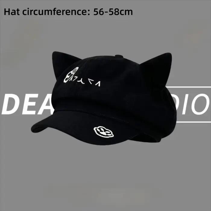 Chapeau béret à oreilles de chat mignon et tendance