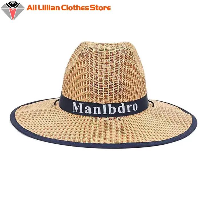 Chapeau de paille Western Safenh Protection solaire Style unique pour Femmes Adultes Occasions extérieures Plage Pêche Construction