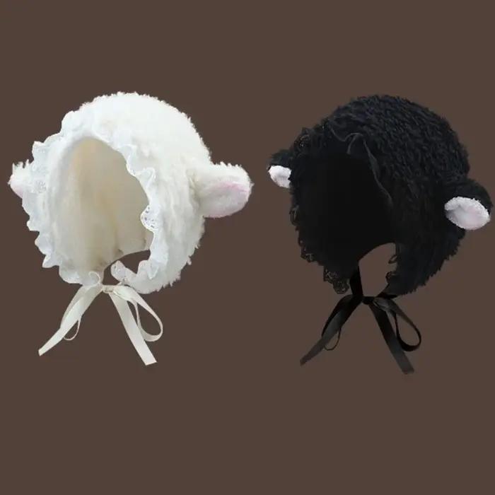 Chapeau de cosplay d'agneau moelleux