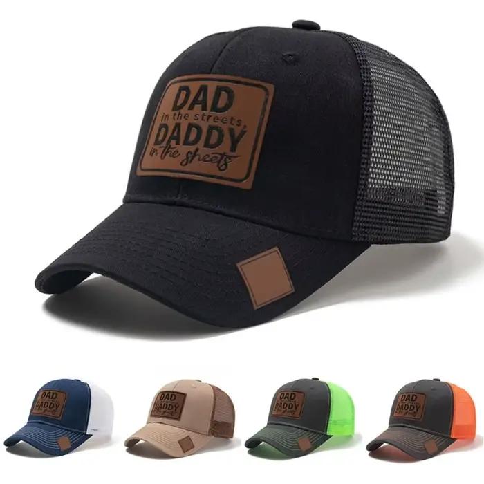 Casquette Snapback DAD en cuir avec patch
