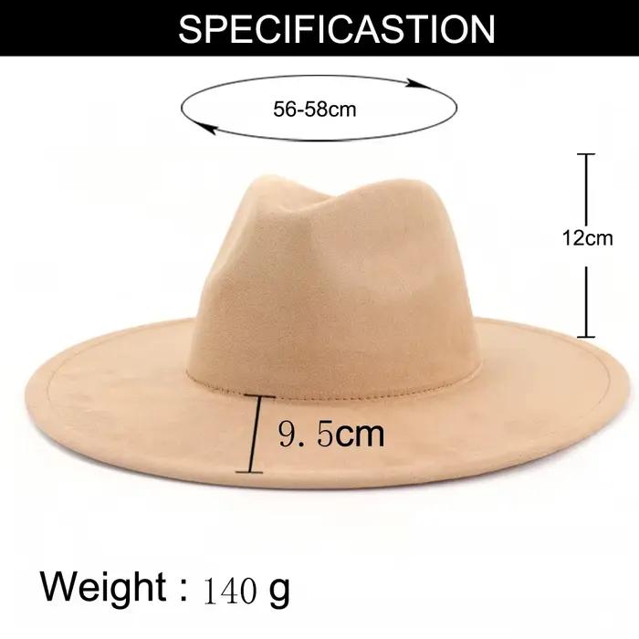Chapeau Fedora en suède vegan