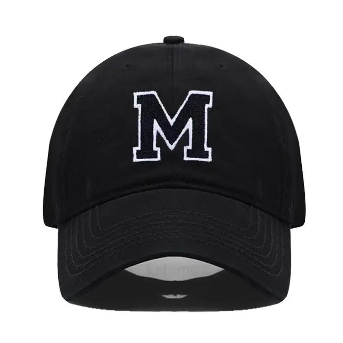 Casquette de baseball brodée avec initiales A-Z pour hommes et femmes