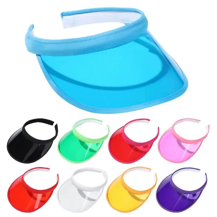 Environmentally Friendly PVC Sun Visor Hat Unisex Lightweight Sports Hat Casual Beach Cap UV Protective Hat Summer Accessories