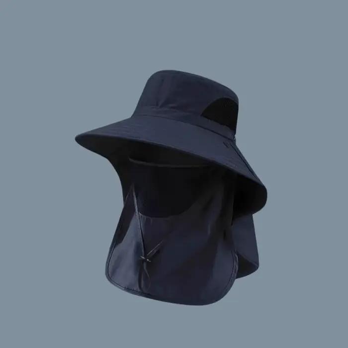 Chapeau de pêcheur à cordon amovible avec protection pour le cou