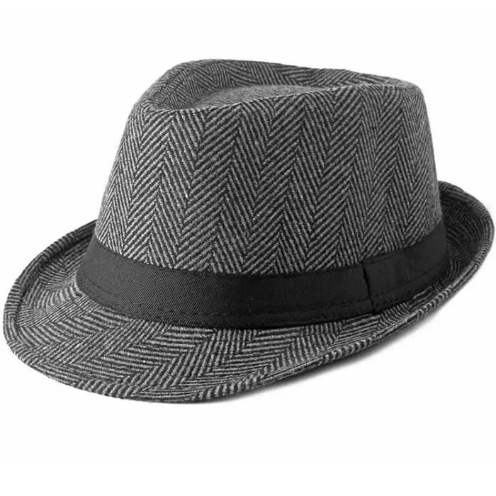 Chapeau de jazz rétro rayé pour homme