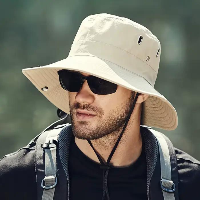 Nouveau chapeau de soleil à large bord pour homme