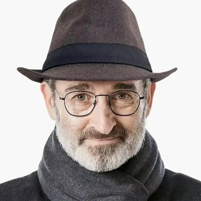 Chapeau Fedora en laine Vintage pour hommes