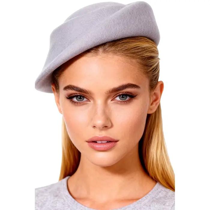 Béret en laine blanche de luxe FS