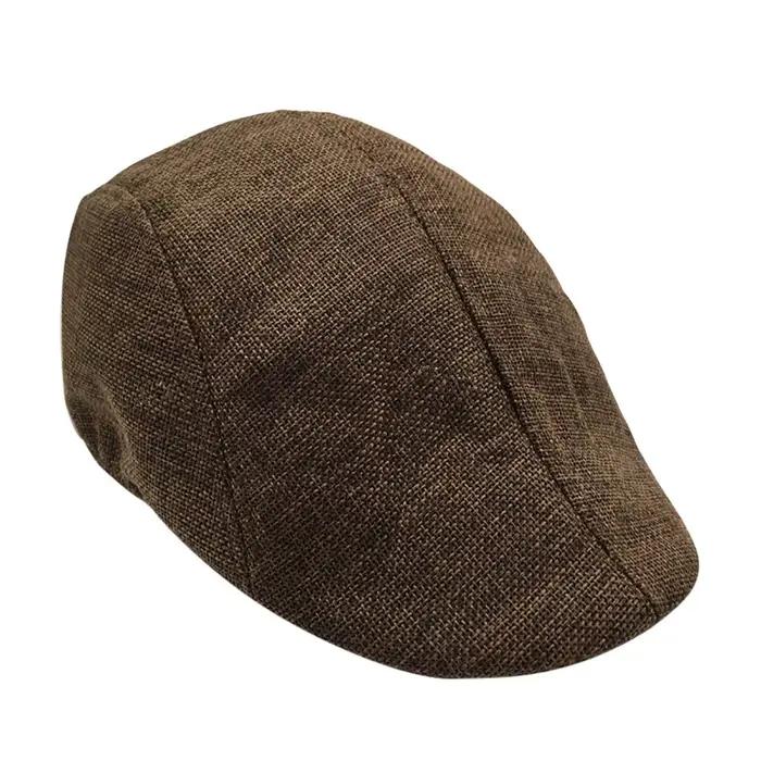 Casquette plate marron Vintage pour hommes