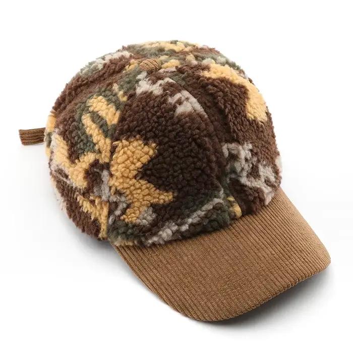 Casquette en velours côtelé camouflage de marque FS pour hommes