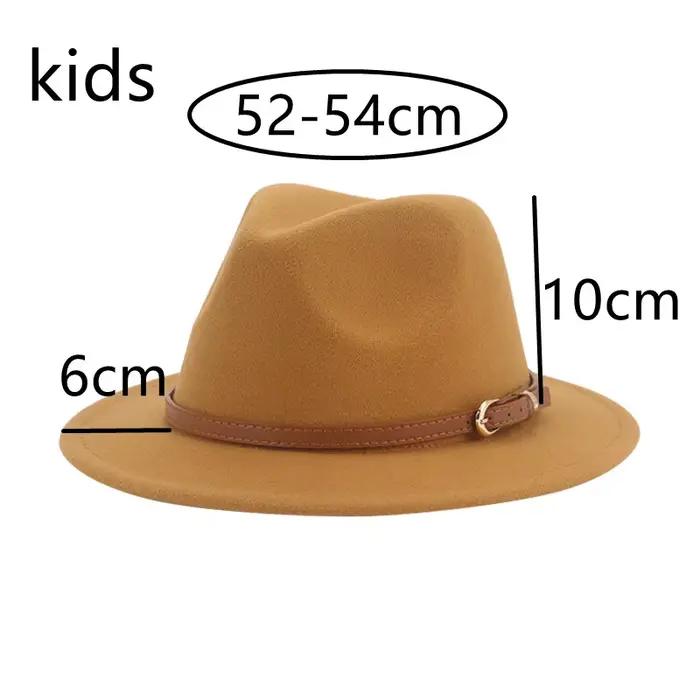 Fedora Classique avec Ceinture Polyvalent pour Femmes Garçons Occasions Formelles et Décontractées Automne Hiver Printemps Été