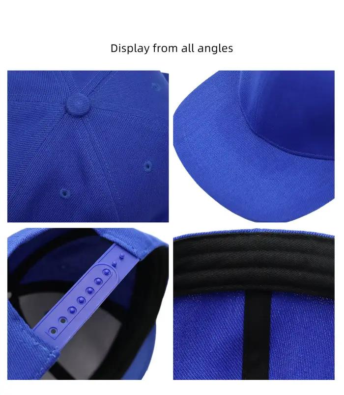 Casquettes de Baseball de conception personnalisée pour hommes femmes unisexe Hip Hop couleur unie à bord plat chapeaux