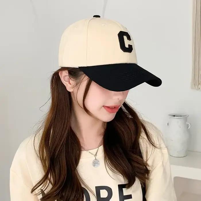 Chapeau de Baseball décontracté mode lettre C Patch