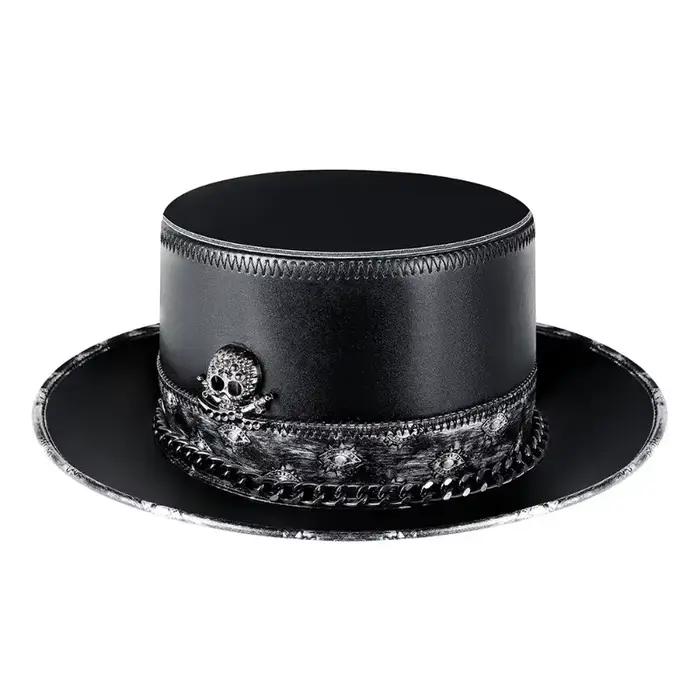 Chapeau de gentleman en cuir PU pour homme
