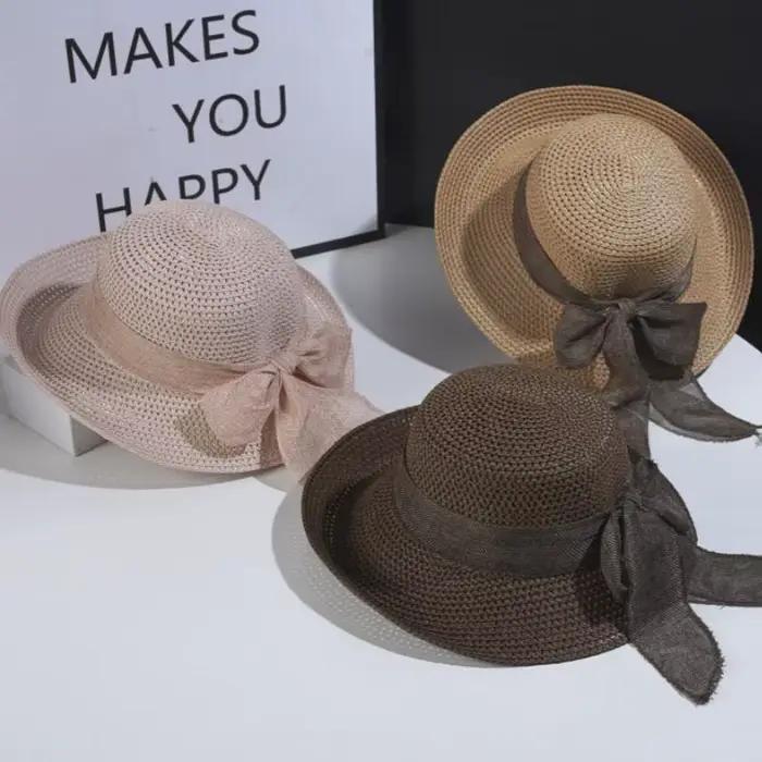 Chapeau vintage pour femme avec nœud