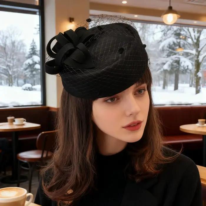 Chapeau haut de forme de style britannique pour femme