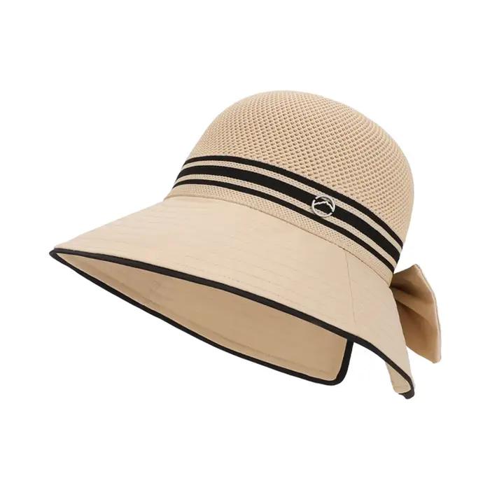 Chapeau de soleil pour femme avec nœud