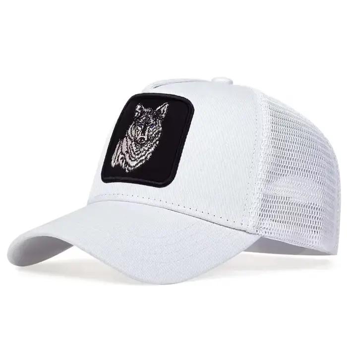 2025 nouveau loup brodé hommes mode casquette décontractée femmes en plein air respirant parasol Net chapeau été