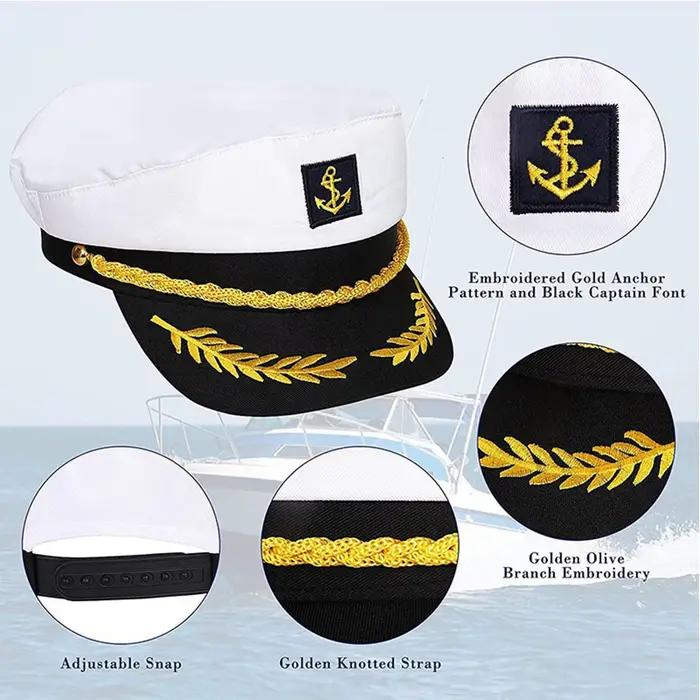 Chapeau de capitaine de marin de Yacht pour adultes