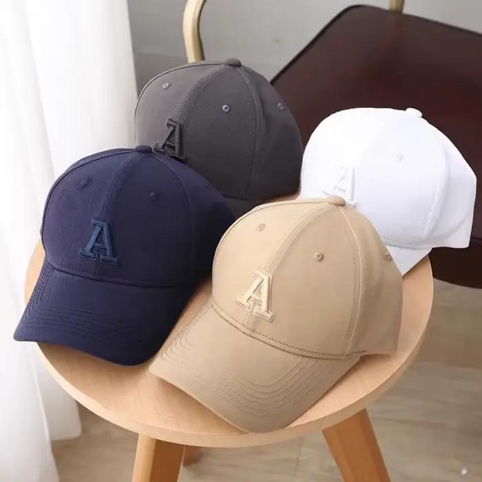 Casquette de baseball vintage classique brodée lettre A pour femme