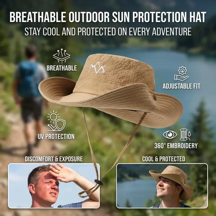 Chapeau de pêcheur unisexe avec design brodé