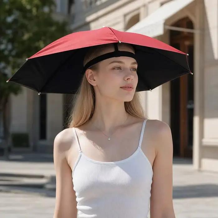 Chapeau parapluie portable pour la tête