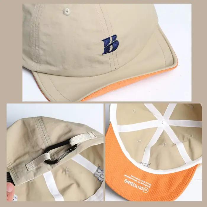 Casquette de baseball à visière courte protection solaire matériau nylon pour homme femme sport activité plein air occasions spéciales