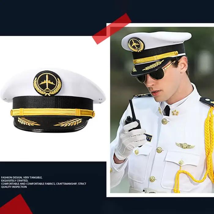 Casquette à visière d'officier vintage