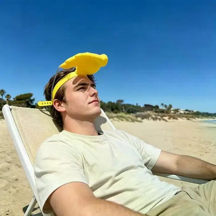 Chapeau de soleil 3D en forme de paume