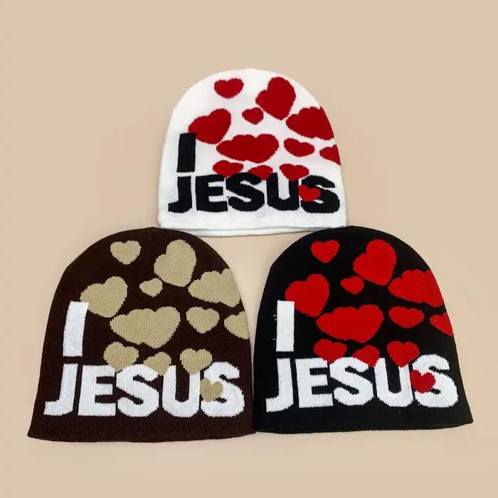 Chapeaux tricotés lettres jacquard Midnite Star unisexe chaud mode rue hip-hop polyvalent occasions spéciales
