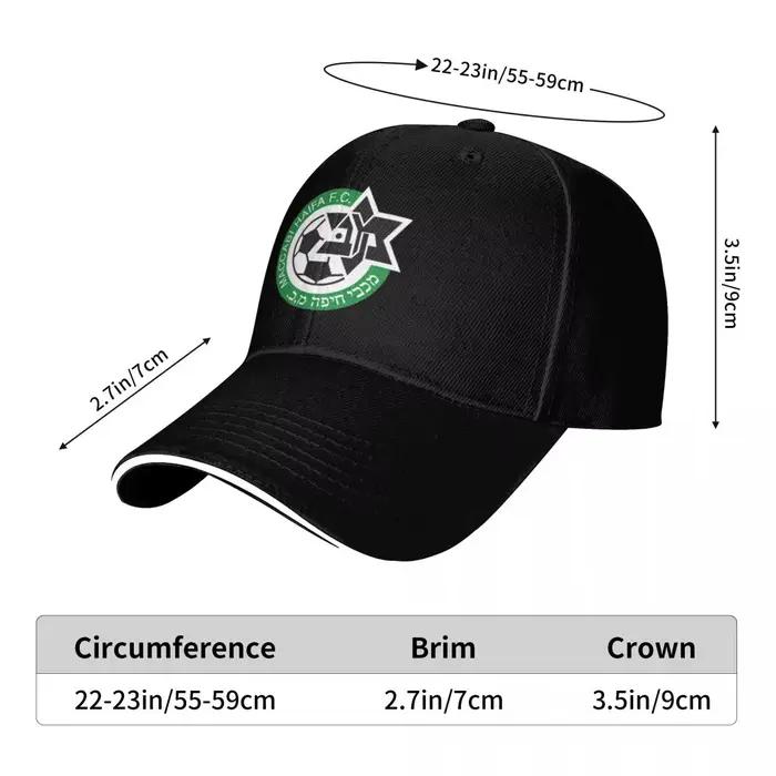 Casquette de baseball Maccabi Haifa tricotée en polyester multifonctionnelle pour homme et femme avec bande réglable et doublure confortable pour extérieur et activités de plein air