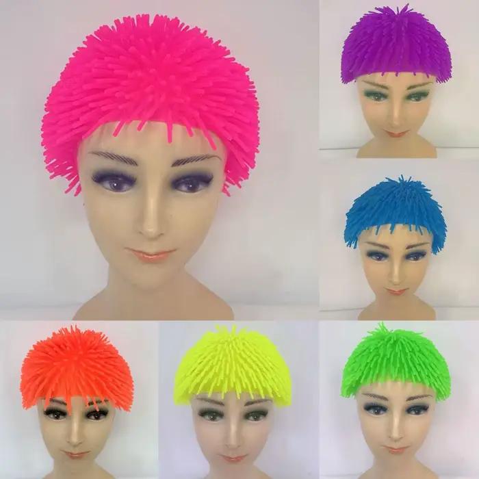 Chapeau foufou amusant avec poils en TPR