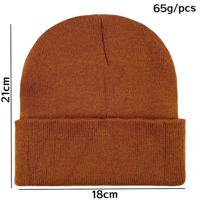 Chapeau froid uni tricoté de couleur unie