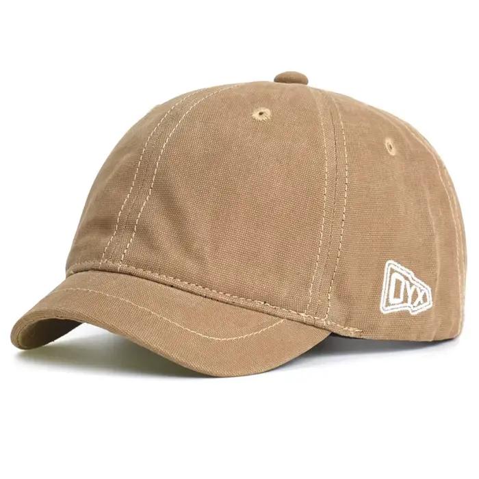 Casquettes de Baseball à bord court chapeau en coton broderie Snapback