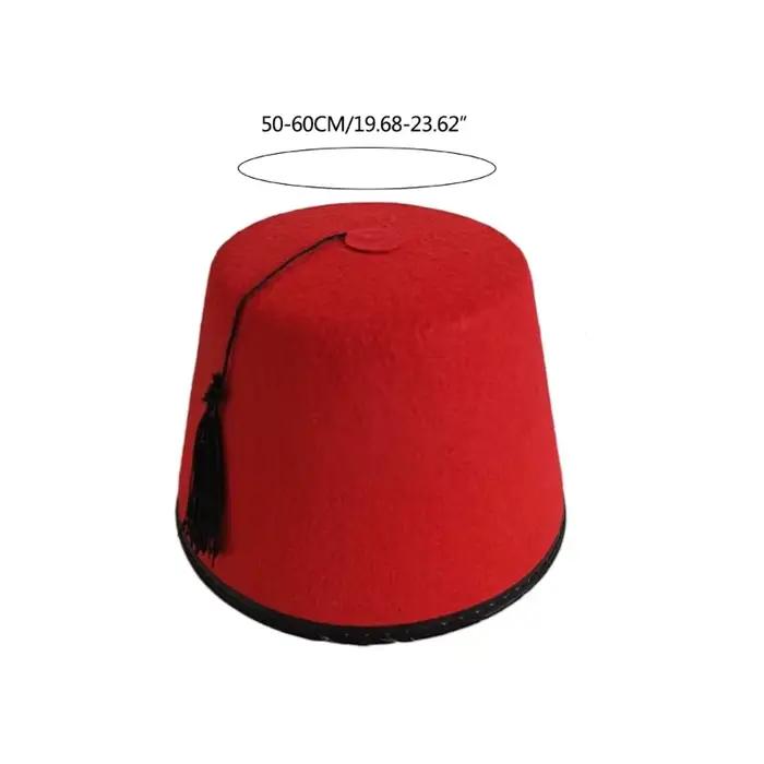 Tarboosh Fez chapeau pour hommes universel rouge marocain
