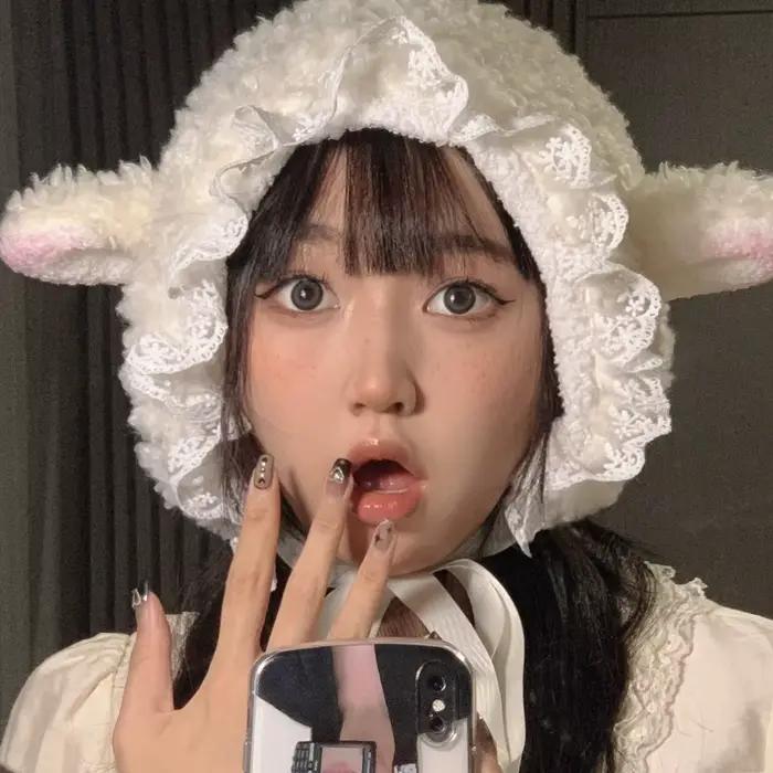Chapeau de cosplay d'agneau moelleux